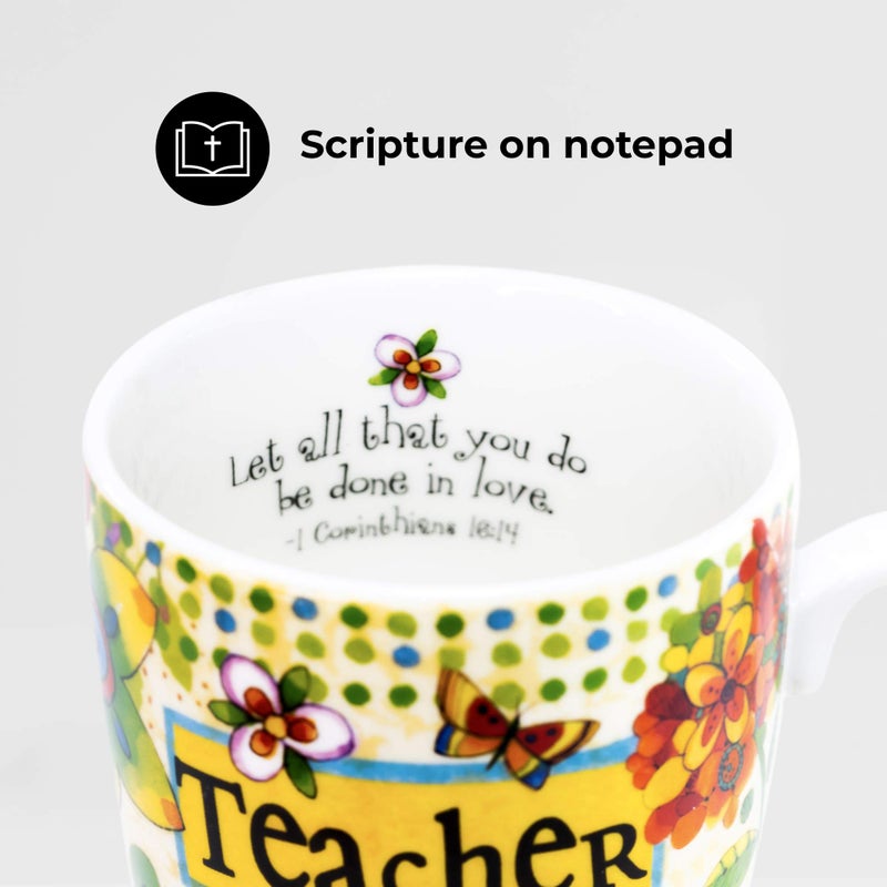 Divinity Boutique Ceramic Mug Mug & Note Stack, Teacher, 12 ounce - Image 2